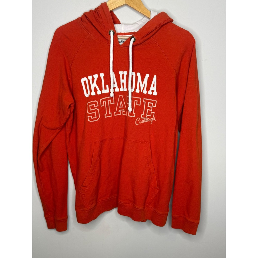 Vintage Banner 47 Oklahoma State Cowboys Hoodie Burnt Orange Large Cotton